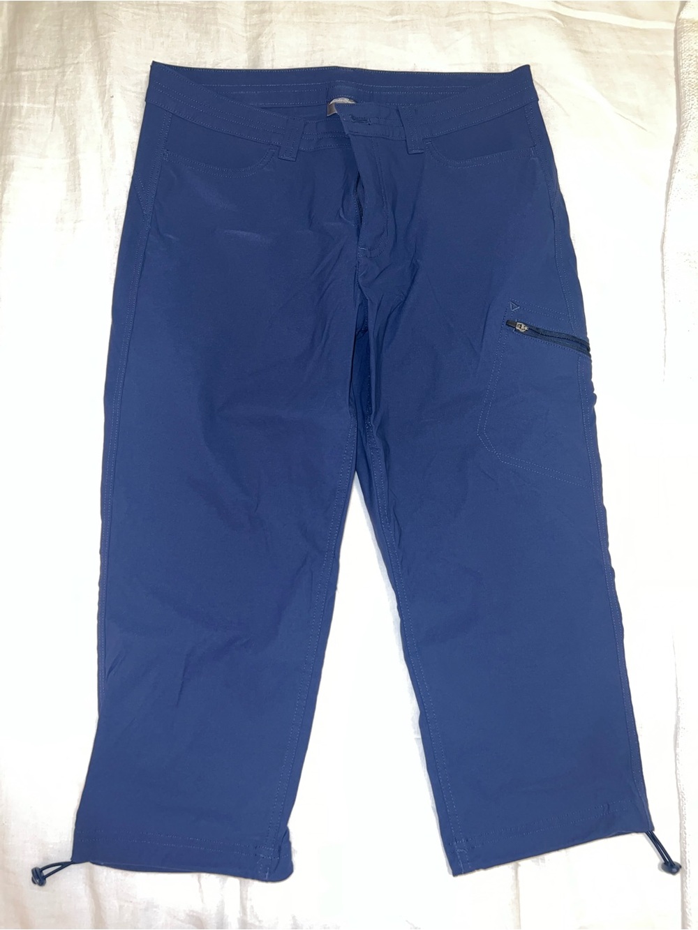 Eddie Bauer Blue Utility Crop Pants Women’s Size 10 Stretch Pull-On Capri
